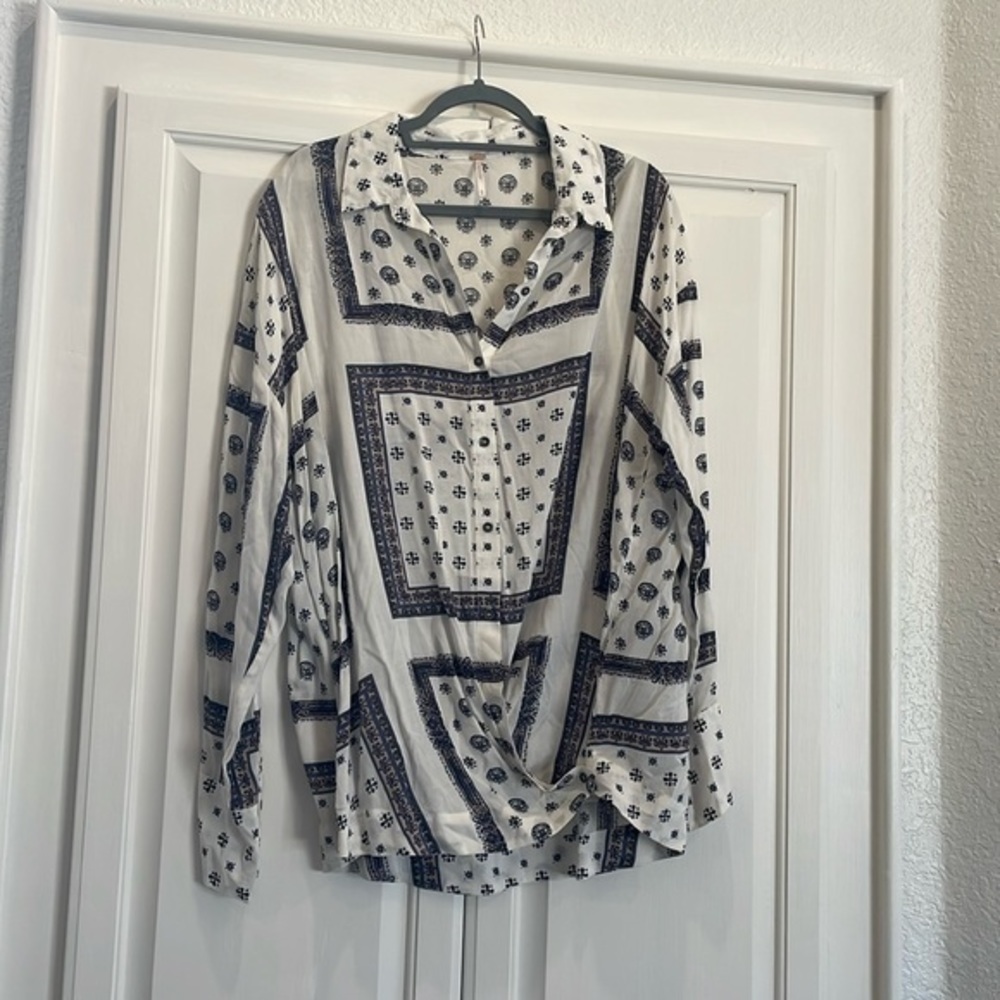 Free people button up blouse